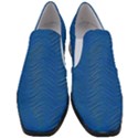 Blue Wave Abstract Texture Seamless Women Slip On Heel Loafers View1