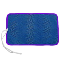 Blue Wave Abstract Texture Seamless Pen Storage Case (l) by Loisa77