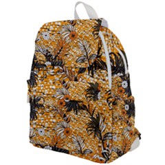 Leaf Yellow Point Flower White Top Flap Backpack by Loisa77