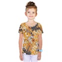 Leaf Yellow Point Flower White Kids  One Piece T-Shirt View1