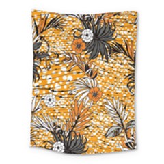 Leaf Yellow Point Flower White Medium Tapestry