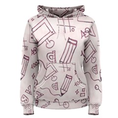 Background Pattern Doodle Wallpaper Women s Pullover Hoodie