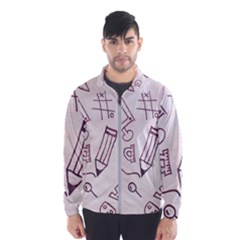 Background Pattern Doodle Wallpaper Men s Windbreaker