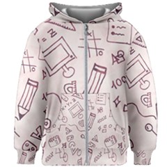 Background Pattern Doodle Wallpaper Kids  Zipper Hoodie Without Drawstring