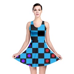 Background Pattern Geometric Game Reversible Skater Dress