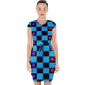 Background Pattern Geometric Game Capsleeve Drawstring Dress  View1