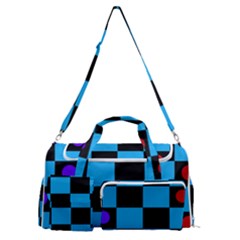 Background Pattern Geometric Game Sports Gym Duffle Bag With Shoe Compartment by Loisa77