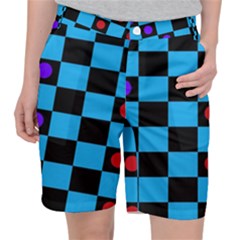 Background Pattern Geometric Game Women s Pocket Shorts