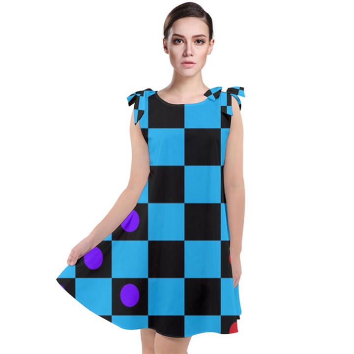 Background Pattern Geometric Game Tie Up Tunic Dress