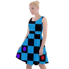 Background Pattern Geometric Game Knee Length Skater Dress