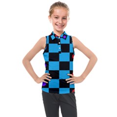 Background Pattern Geometric Game Kids  Sleeveless Polo T-shirt