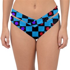 Background Pattern Geometric Game Double Strap Halter Bikini Bottoms