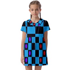 Background Pattern Geometric Game Kids  Asymmetric Collar Dress by Loisa77