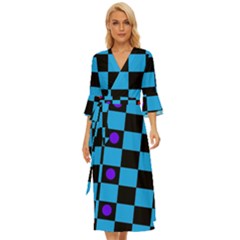 Background Pattern Geometric Game Midsummer Wrap Dress by Loisa77