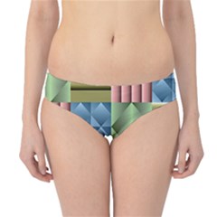 Patchwork Tile Pattern Mosaic Hipster Bikini Bottoms