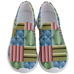 Patchwork Tile Pattern Mosaic Men s Lightweight Slip Ons by Loisa77