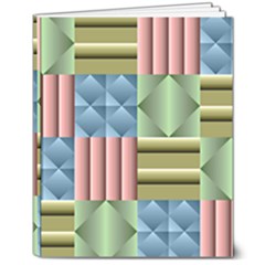 Patchwork Tile Pattern Mosaic 8  X 10  Softcover Notebook by Loisa77