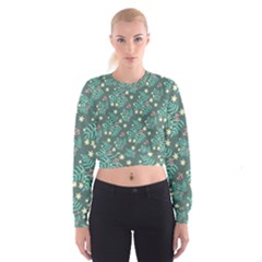 Illustration Pattern Seamless Cropped Sweatshirt