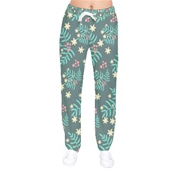 Illustration Pattern Seamless Women Velvet Drawstring Pants