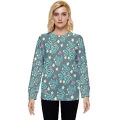 Illustration Pattern Seamless Hidden Pocket Sweatshirt