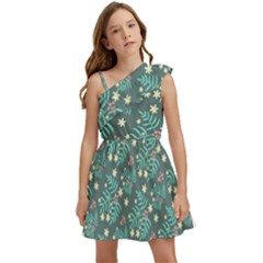 Illustration Pattern Seamless Kids  One Shoulder Party Dress by Loisa77