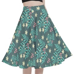 Illustration Pattern Seamless A-line Full Circle Midi Skirt With Pocket by Loisa77