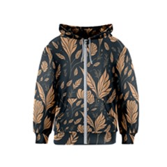 Background Pattern Leaves Texture Kids  Zipper Hoodie