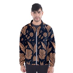 Background Pattern Leaves Texture Men s Windbreaker