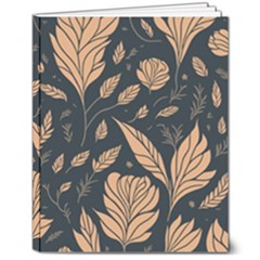 Background Pattern Leaves Texture 8  X 10  Softcover Notebook by Loisa77