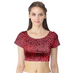 Drops Water Drop Trypophobia Short Sleeve Crop Top by Loisa77