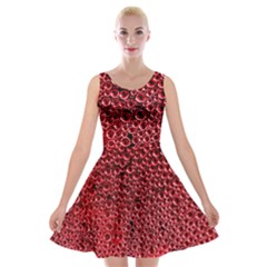 Drops Water Drop Trypophobia Velvet Skater Dress