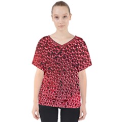 Drops Water Drop Trypophobia V-neck Dolman Drape Top by Loisa77