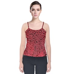 Drops Water Drop Trypophobia Velvet Spaghetti Strap Top by Loisa77