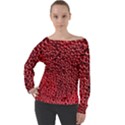 Drops Water Drop Trypophobia Off Shoulder Long Sleeve Velour Top View1