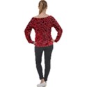 Drops Water Drop Trypophobia Off Shoulder Long Sleeve Velour Top View2