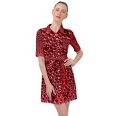 Drops Water Drop Trypophobia Belted Shirt Dress by Loisa77