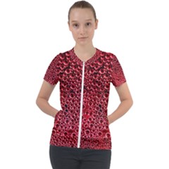 Drops Water Drop Trypophobia Short Sleeve Zip Up Jacket by Loisa77