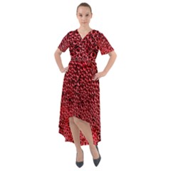 Drops Water Drop Trypophobia Front Wrap High Low Dress by Loisa77