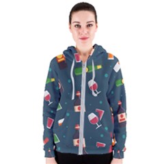 Pattern Seamless Background Texture Women s Zipper Hoodie