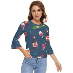 Pattern Seamless Background Texture Bell Sleeve Top