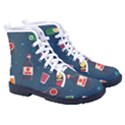 Pattern Seamless Background Texture Women s High-Top Canvas Sneakers View3