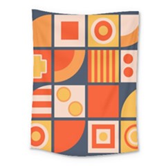 Square Shapes Pattern Design Medium Tapestry