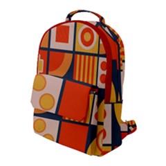 Square Shapes Pattern Design Flap Pocket Backpack (large) by Loisa77