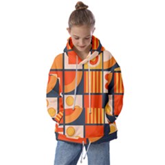 Square Shapes Pattern Design Kids  Oversized Hoodie