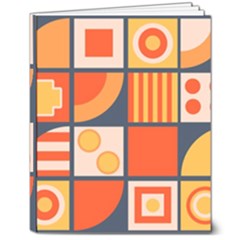 Square Shapes Pattern Design 8  X 10  Softcover Notebook by Loisa77