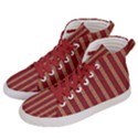 Template Background Red Strip Women s Hi-Top Skate Sneakers View2