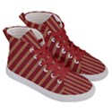 Template Background Red Strip Women s Hi-Top Skate Sneakers View3