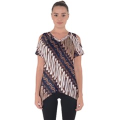 Batik Indonesian Culture Indonesia Authentic Cut Out Side Drop T-shirt by Perong