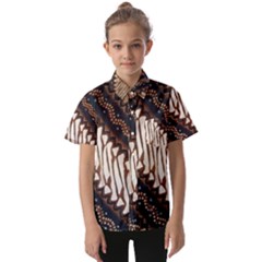 Batik Indonesian Culture Indonesia Authentic Kids  Short Sleeve Shirt by Perong