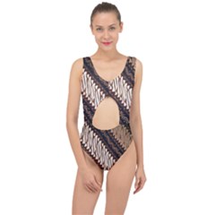 Batik Indonesian Culture Indonesia Authentic Center Cut Out Swimsuit by Perong